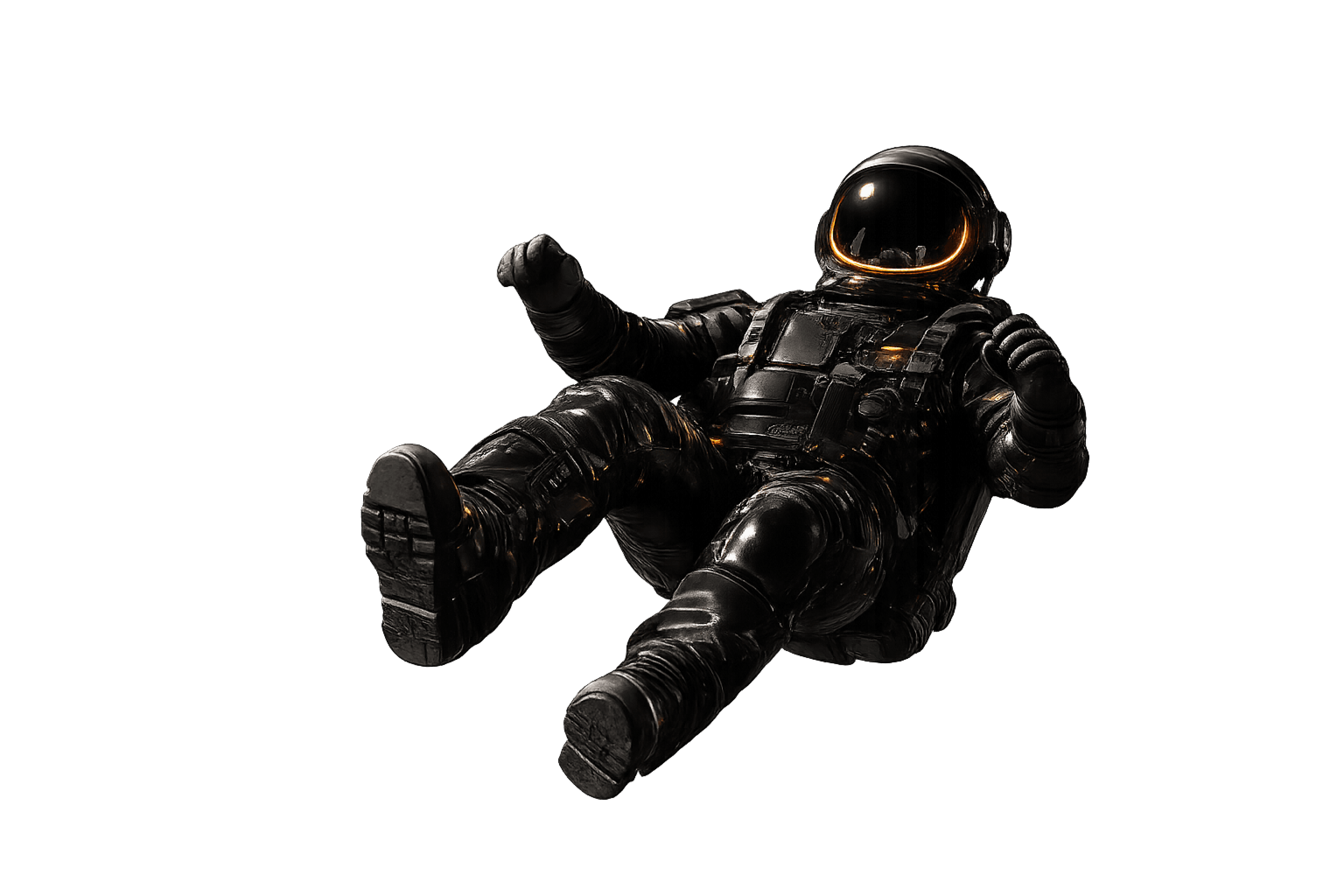 Astronaut floating in space